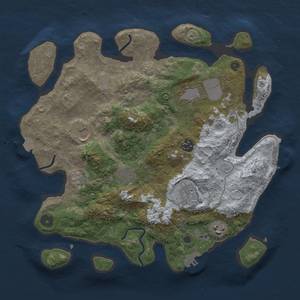Thumbnail Rust Map: Procedural Map, Size: 3500, Seed: 1714669200, 15 Monuments