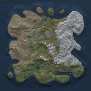Thumbnail Rust Map: Procedural Map, Size: 3500, Seed: 94848, 15 Monuments