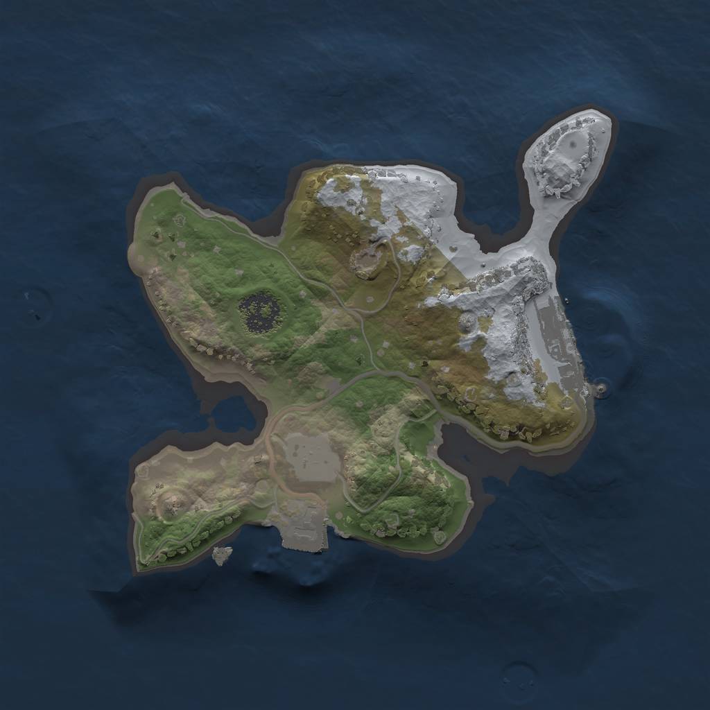 Rust Map: Procedural Map, Size: 1800, Seed: 42069, 4 Monuments