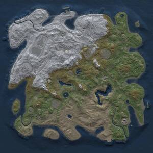 Thumbnail Rust Map: Procedural Map, Size: 4250, Seed: 143162887, 14 Monuments