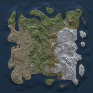 Thumbnail Rust Map: Procedural Map, Size: 4000, Seed: 602118396, 19 Monuments