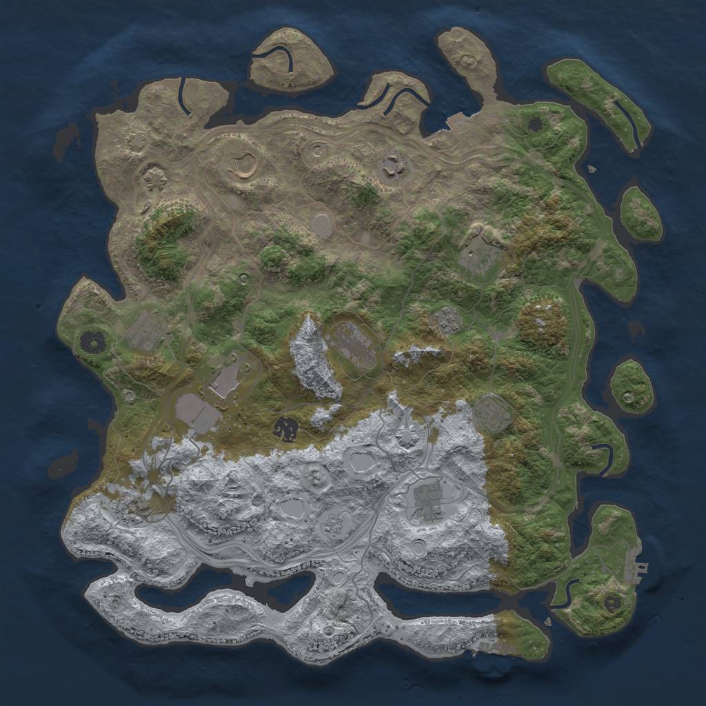 Rust Map: Procedural Map, Size: 4250, Seed: 456089, 19 Monuments
