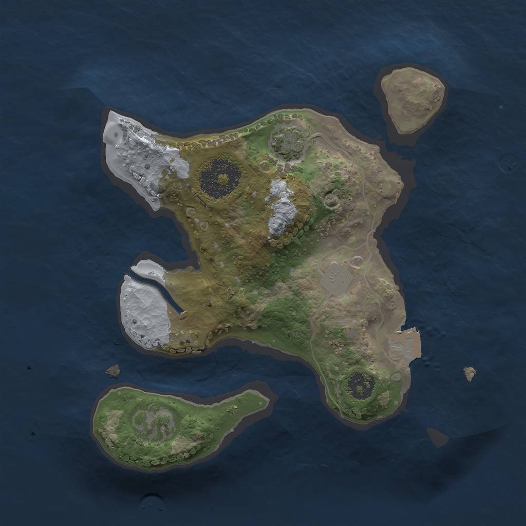 Rust Map: Procedural Map, Size: 2000, Seed: 98746945, 4 Monuments