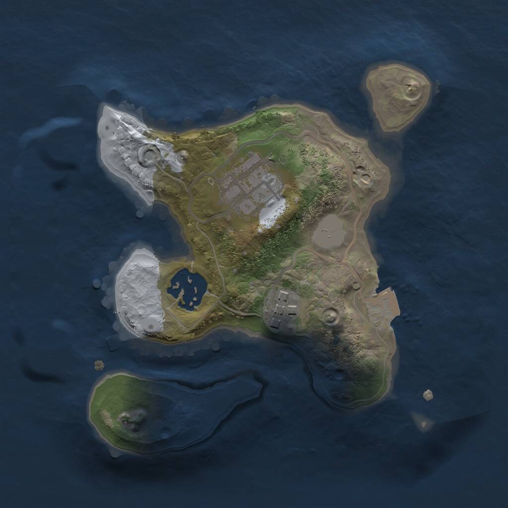 Rust Map: Procedural Map, Size: 2000, Seed: 98746945, 4 Monuments