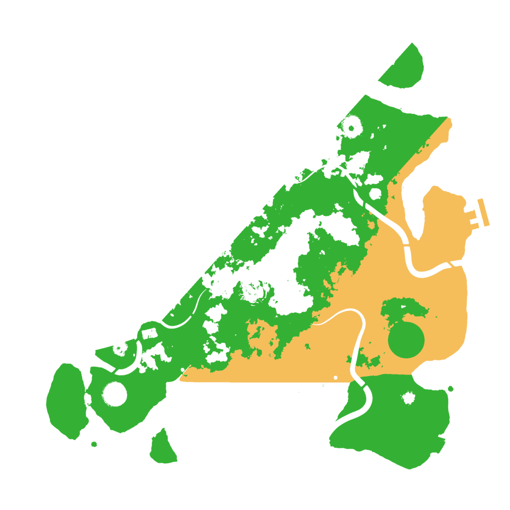 Biome Rust Map: Procedural Map, Size: 3700, Seed: 20477299