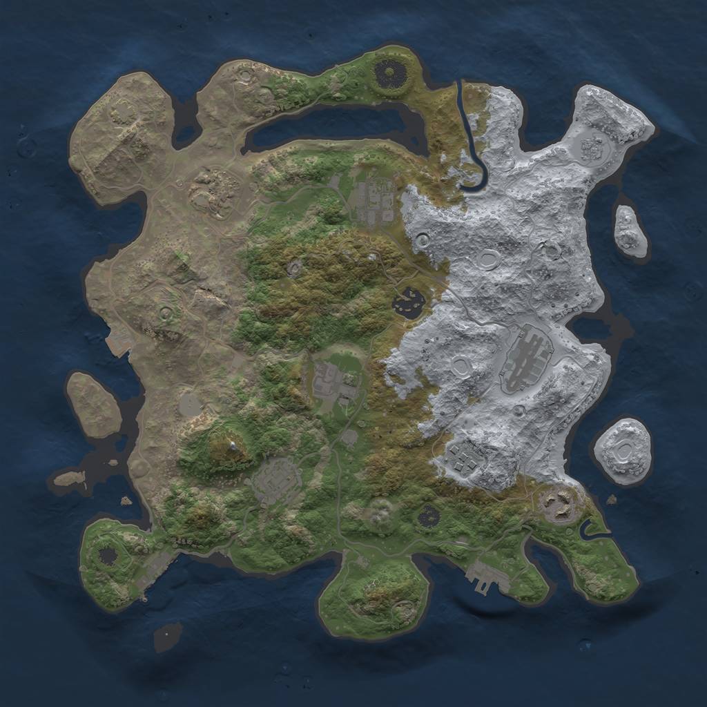 Rust Map: Procedural Map, Size: 3400, Seed: 6428282, 15 Monuments