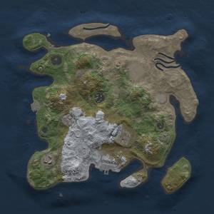 Thumbnail Rust Map: Procedural Map, Size: 3000, Seed: 385307539, 12 Monuments