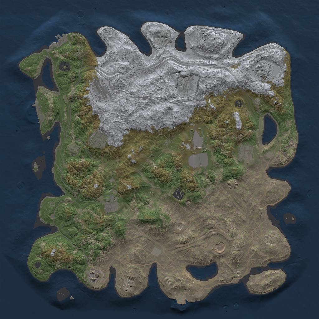 Rust Map: Procedural Map, Size: 4250, Seed: 1208490, 19 Monuments