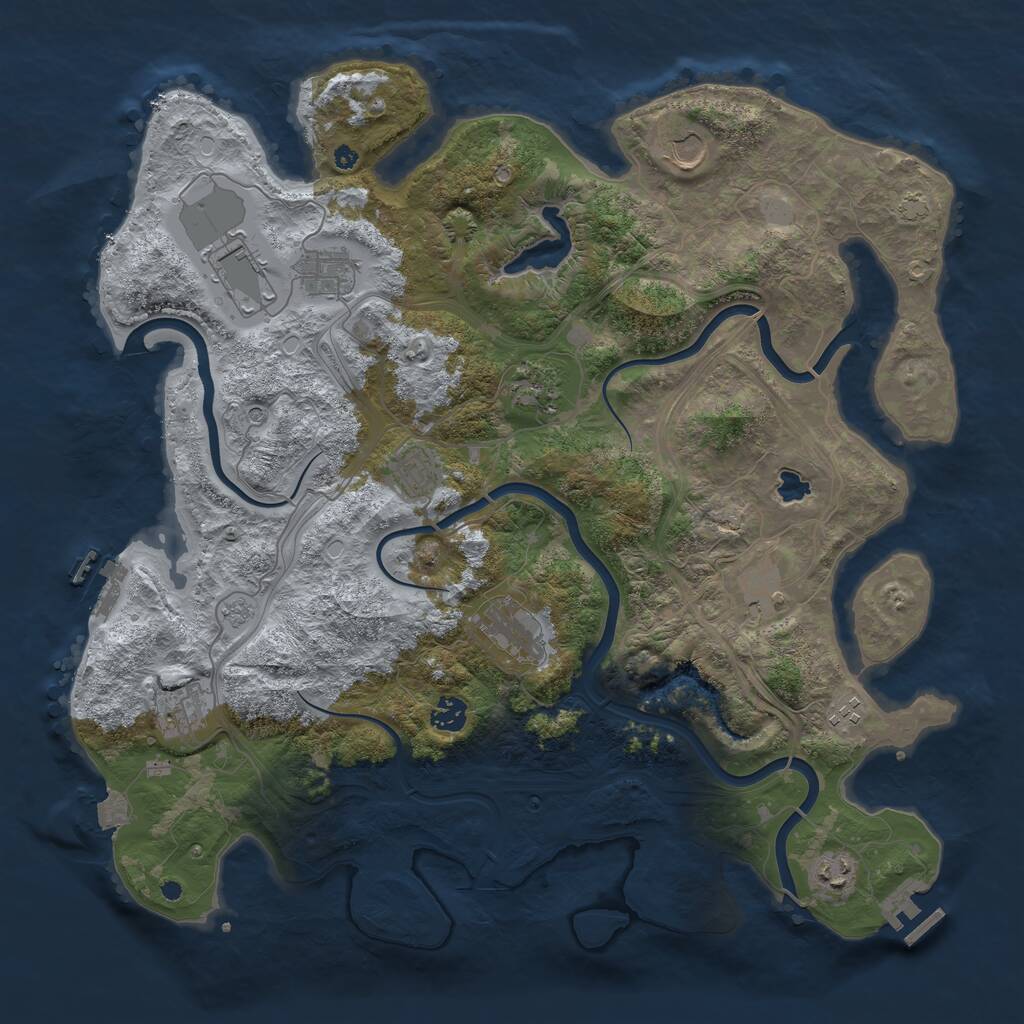 Rust Map: Procedural Map, Size: 4250, Seed: 2815, 17 Monuments