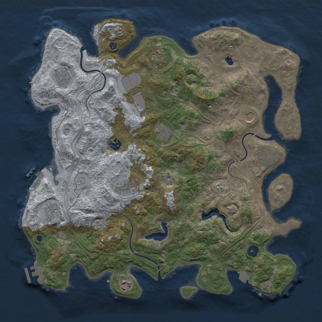 Rust Map: Procedural Map, Size: 4250, Seed: 2815, 17 Monuments