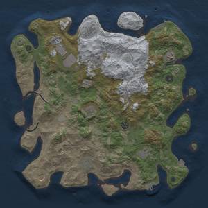 Thumbnail Rust Map: Procedural Map, Size: 4000, Seed: 2098199338, 18 Monuments