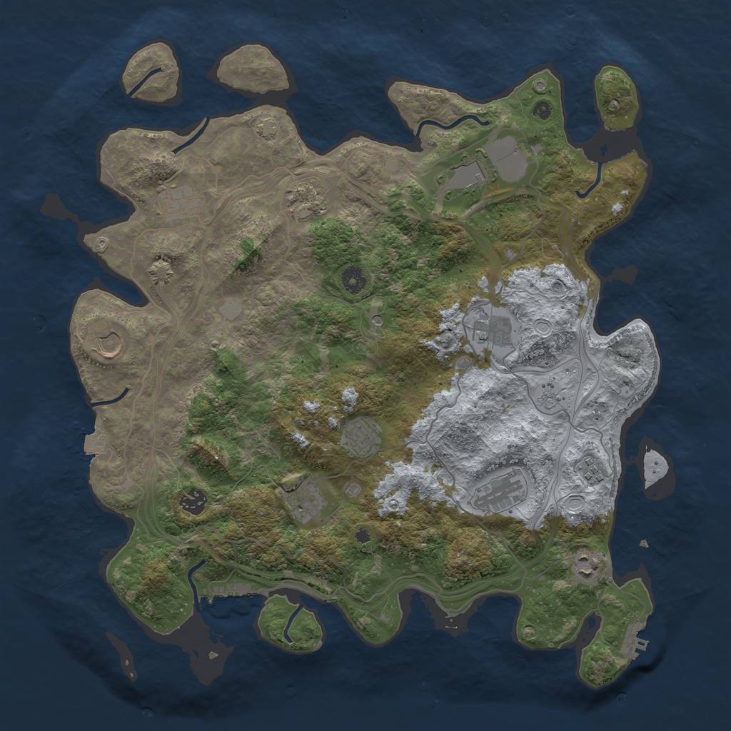 Rust Map: Procedural Map, Size: 4250, Seed: 1269964018, 19 Monuments