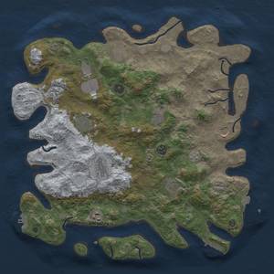 Thumbnail Rust Map: Procedural Map, Size: 4100, Seed: 35532, 19 Monuments