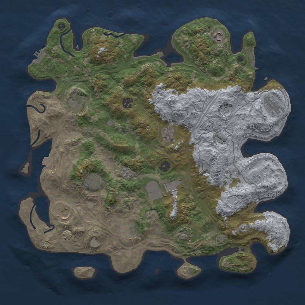 Rust Map: Procedural Map, Size: 4250, Seed: 67558541, 19 Monuments