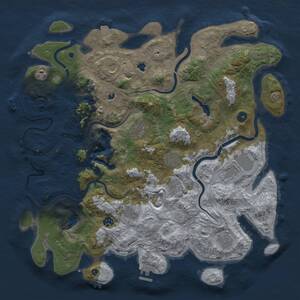 Thumbnail Rust Map: Procedural Map, Size: 4500, Seed: 1599285457, 16 Monuments