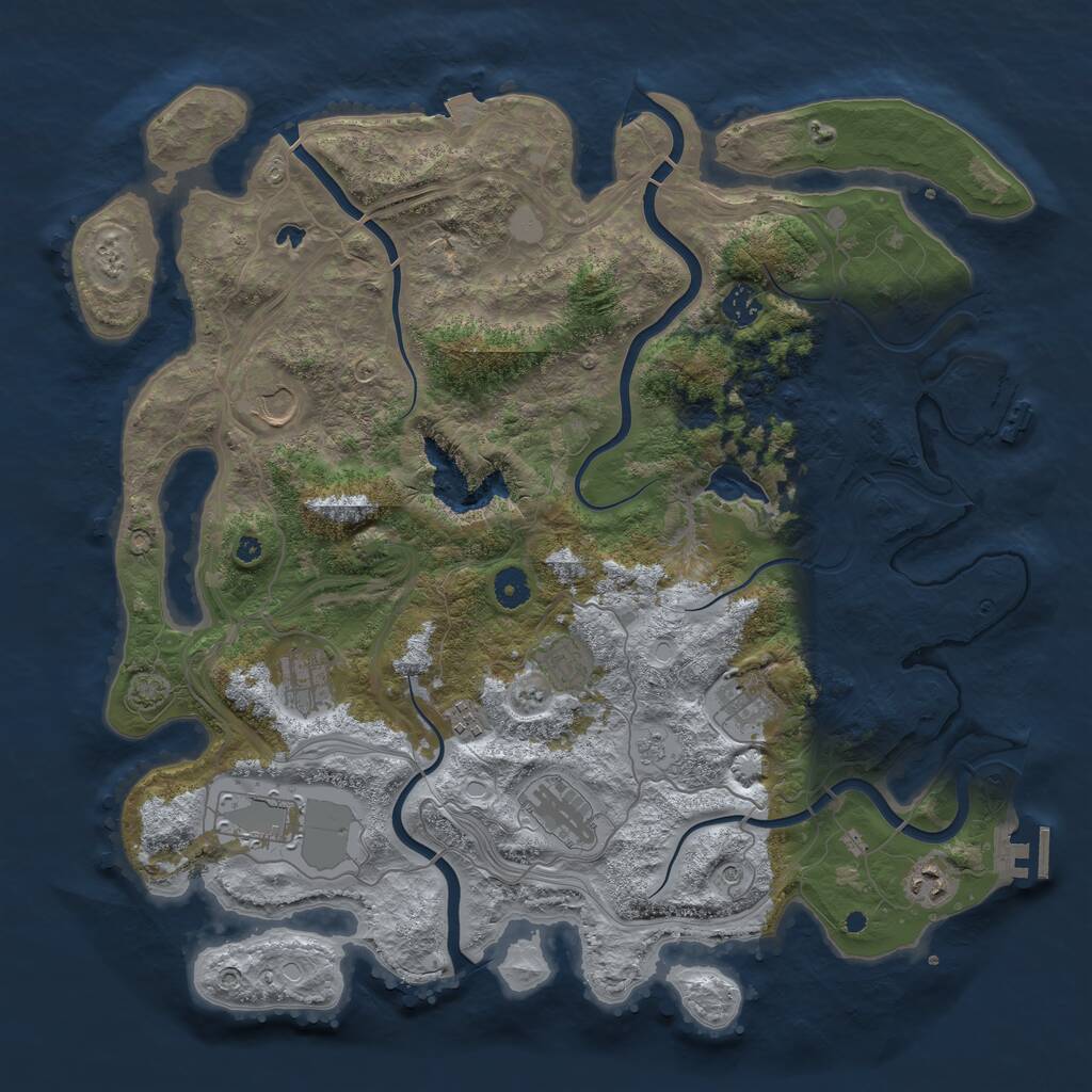 Rust Map: Procedural Map, Size: 4250, Seed: 84264623, 15 Monuments