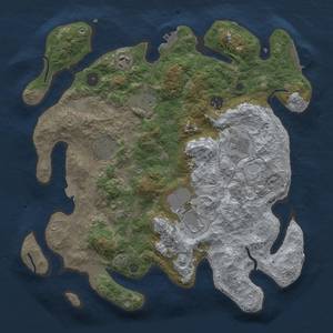 Thumbnail Rust Map: Procedural Map, Size: 3750, Seed: 1989407205, 16 Monuments