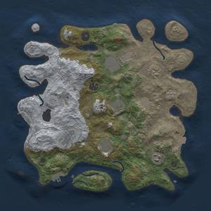 Thumbnail Rust Map: Procedural Map, Size: 3500, Seed: 1017303734, 16 Monuments