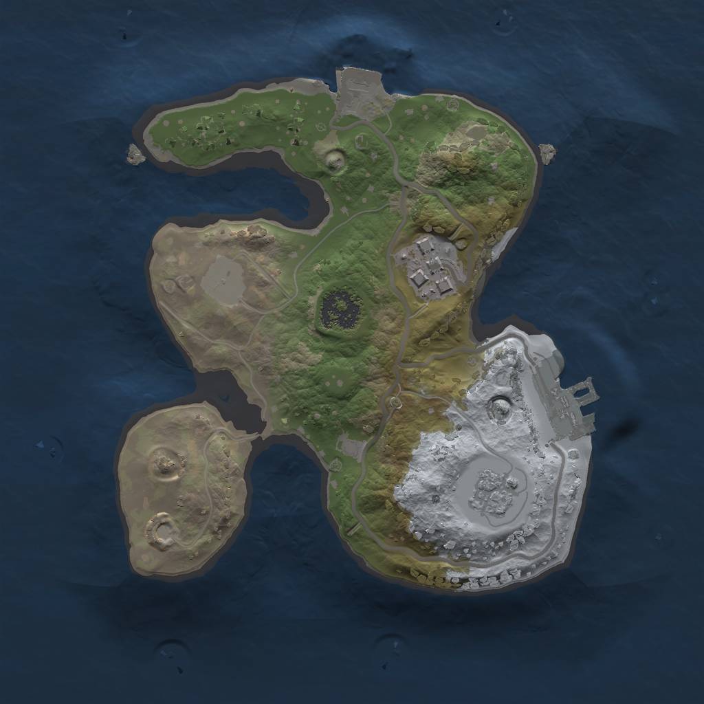 Rust Map: Procedural Map, Size: 1800, Seed: 1577325141, 6 Monuments