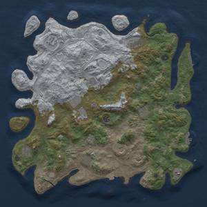 Thumbnail Rust Map: Procedural Map, Size: 4500, Seed: 1823320781, 19 Monuments