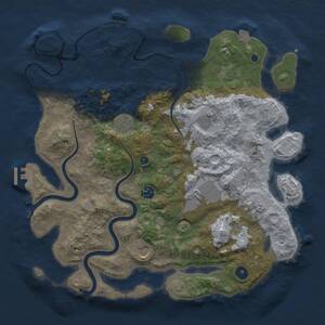 Thumbnail Rust Map: Procedural Map, Size: 3800, Seed: 18594228, 13 Monuments