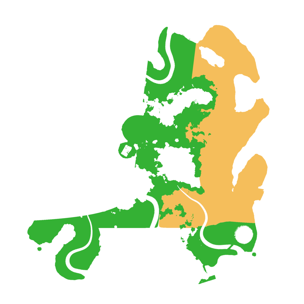 Biome Rust Map: Procedural Map, Size: 3000, Seed: 16588
