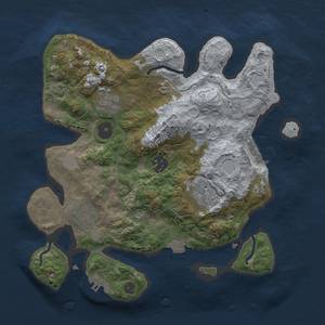 Thumbnail Rust Map: Procedural Map, Size: 3000, Seed: 12509, 12 Monuments