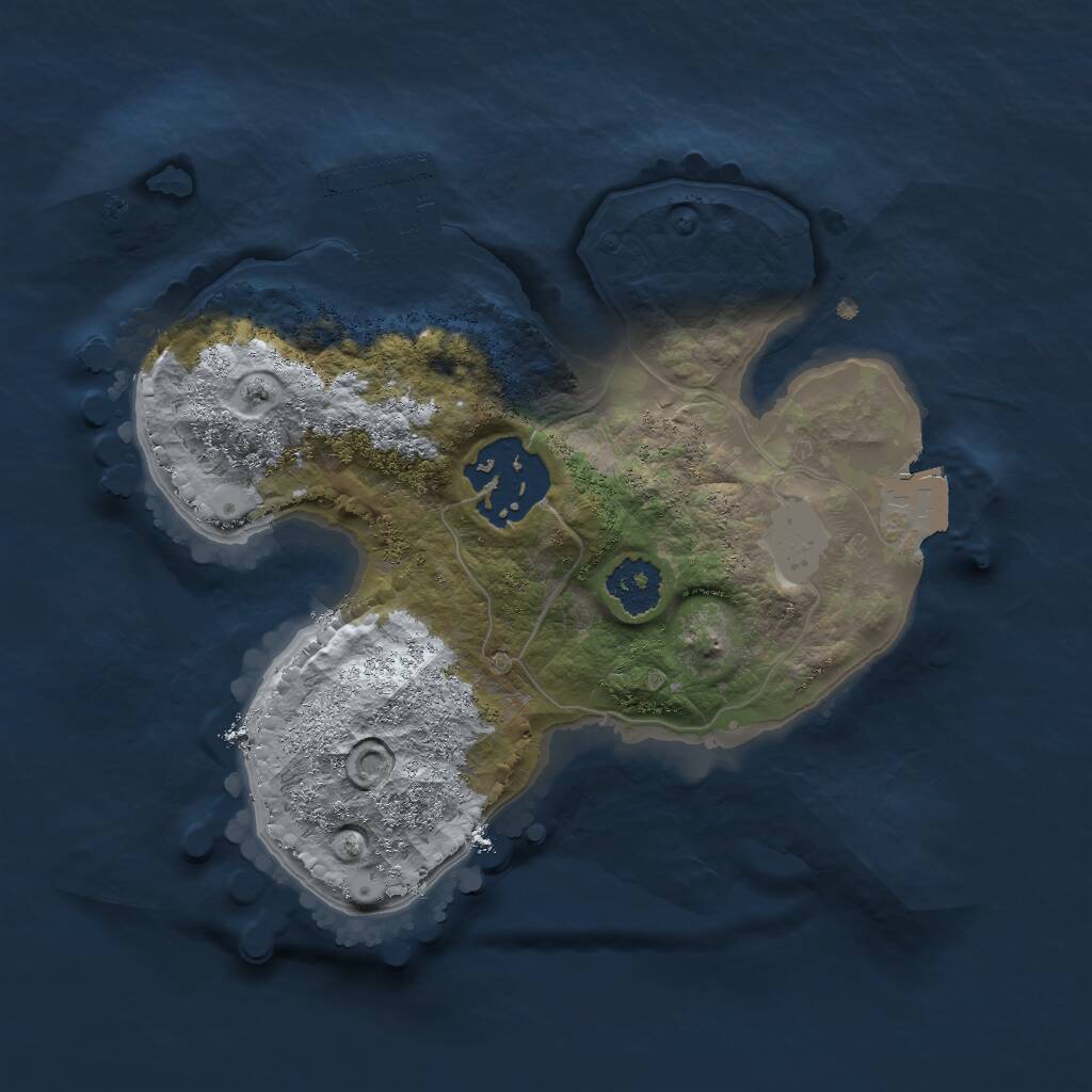 Rust Map: Procedural Map, Size: 2000, Seed: 337453632, 3 Monuments