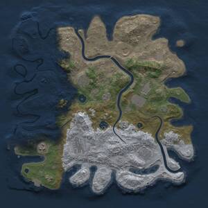 Thumbnail Rust Map: Procedural Map, Size: 3850, Seed: 28768962, 14 Monuments