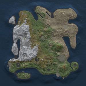 Thumbnail Rust Map: Procedural Map, Size: 3000, Seed: 701031219, 12 Monuments