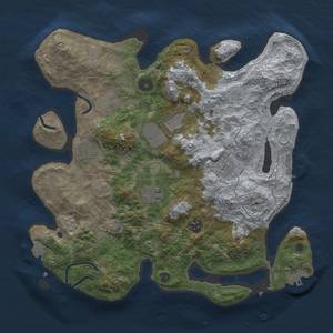 Thumbnail Rust Map: Procedural Map, Size: 3500, Seed: 38724431, 15 Monuments