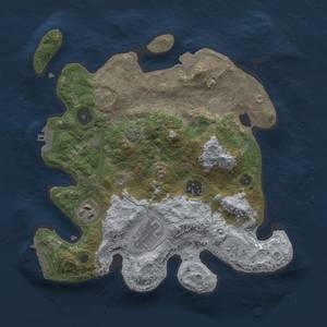 Thumbnail Rust Map: Procedural Map, Size: 3000, Seed: 575234791, 11 Monuments