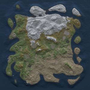 Thumbnail Rust Map: Procedural Map, Size: 4300, Seed: 5634435, 18 Monuments
