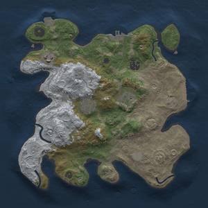 Thumbnail Rust Map: Procedural Map, Size: 3000, Seed: 2129222871, 13 Monuments