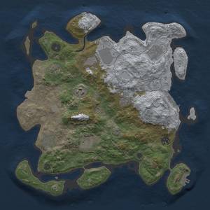 Thumbnail Rust Map: Procedural Map, Size: 3500, Seed: 1902897131, 17 Monuments