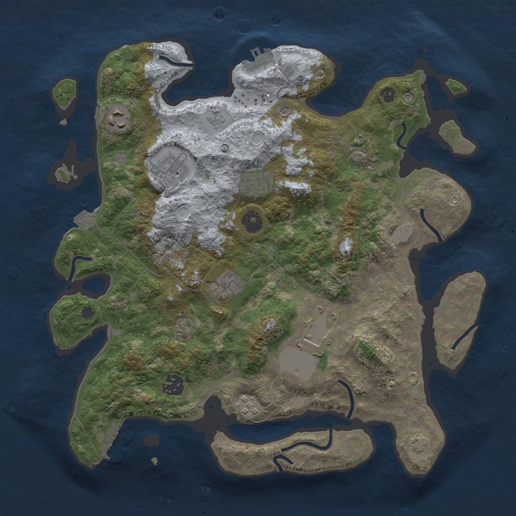 Rust Map: Procedural Map, Size: 3600, Seed: 1526498699, 16 Monuments