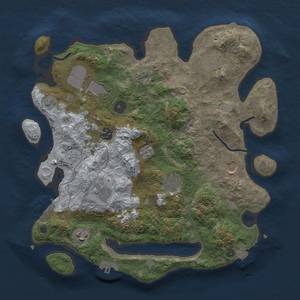 Thumbnail Rust Map: Procedural Map, Size: 3522, Seed: 1954260432, 17 Monuments