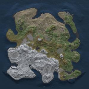 Thumbnail Rust Map: Procedural Map, Size: 3500, Seed: 1012987888, 16 Monuments