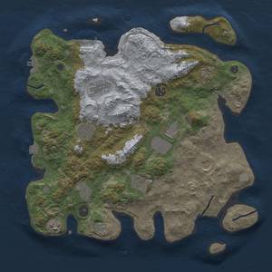 Thumbnail Rust Map: Procedural Map, Size: 3700, Seed: 1510570061, 18 Monuments