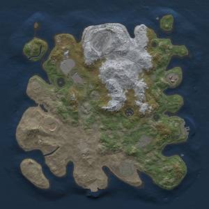 Thumbnail Rust Map: Procedural Map, Size: 3500, Seed: 1816017279, 15 Monuments