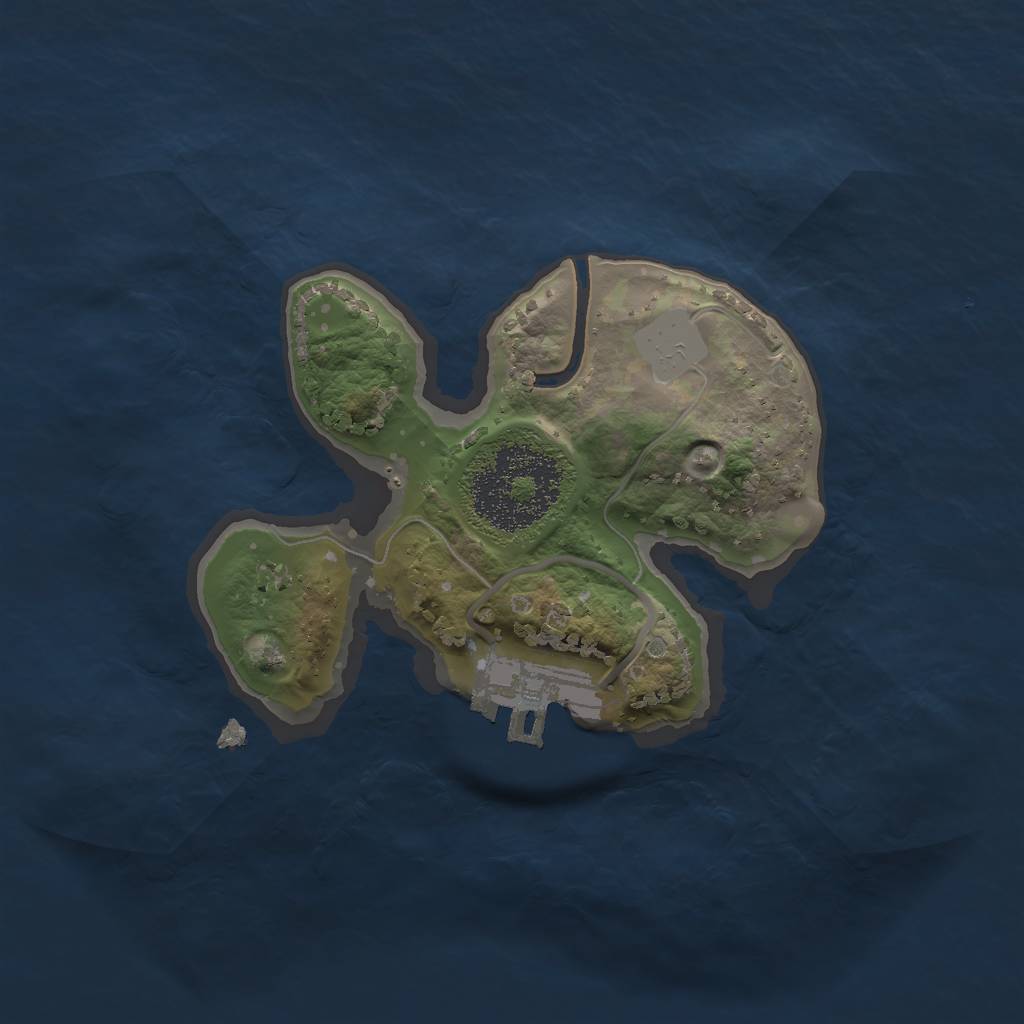 Rust Map: Procedural Map, Size: 1750, Seed: 435968975, 4 Monuments