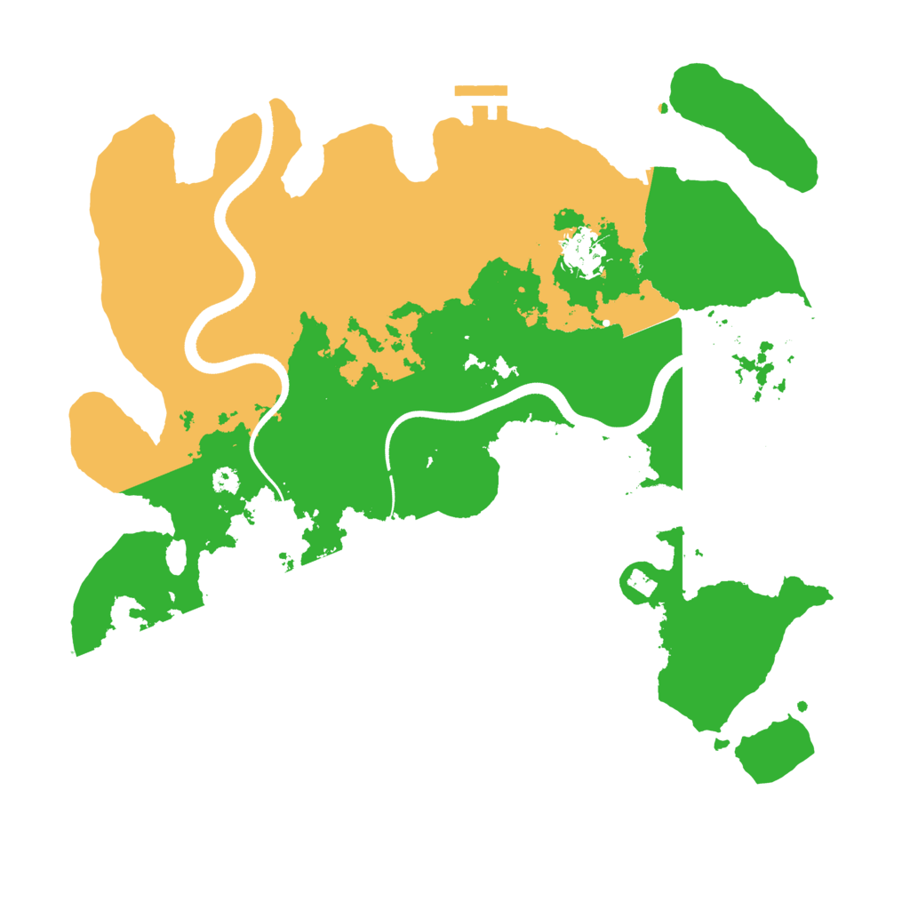 Biome Rust Map: Procedural Map, Size: 3500, Seed: 11922