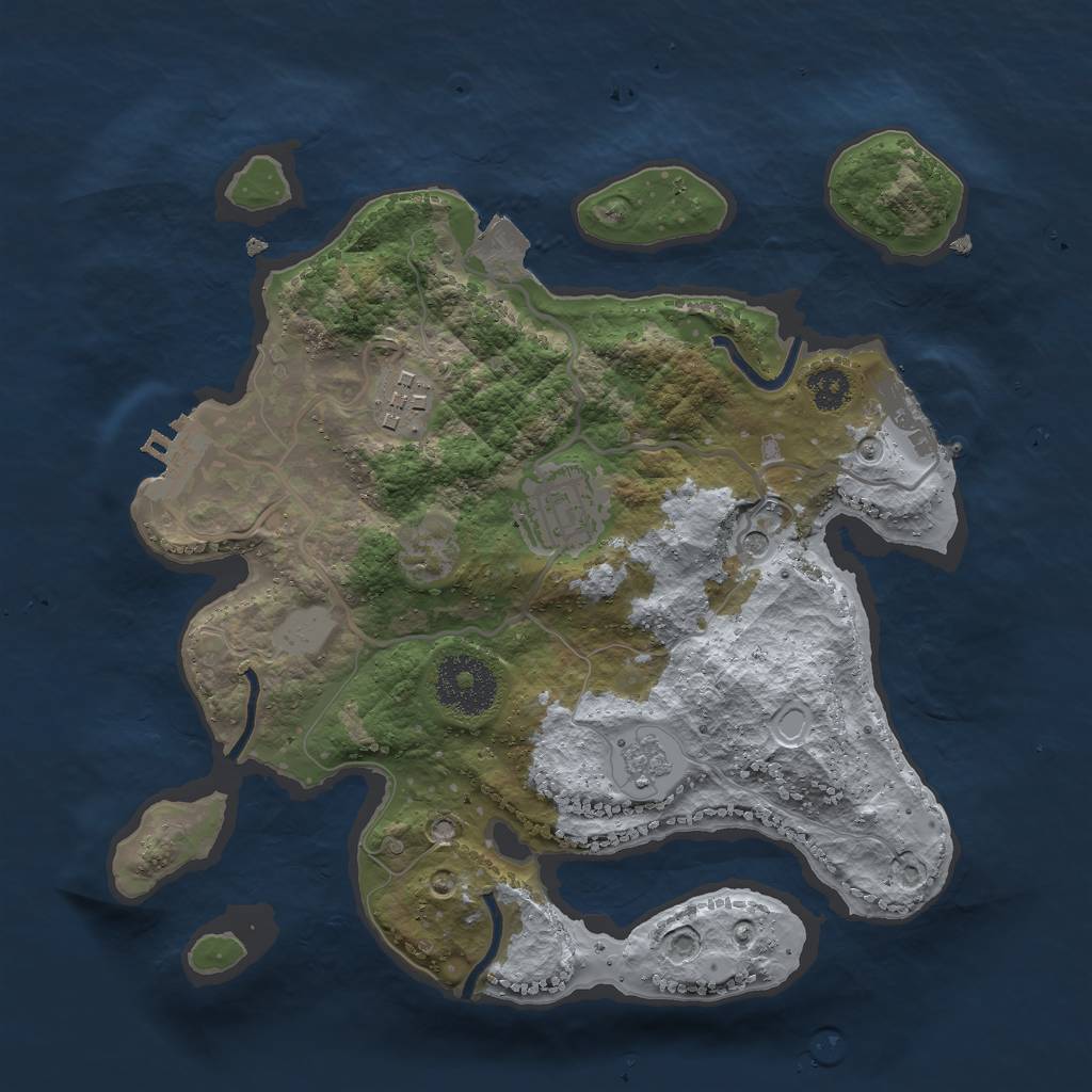 Rust Map: Procedural Map, Size: 2700, Seed: 211, 9 Monuments