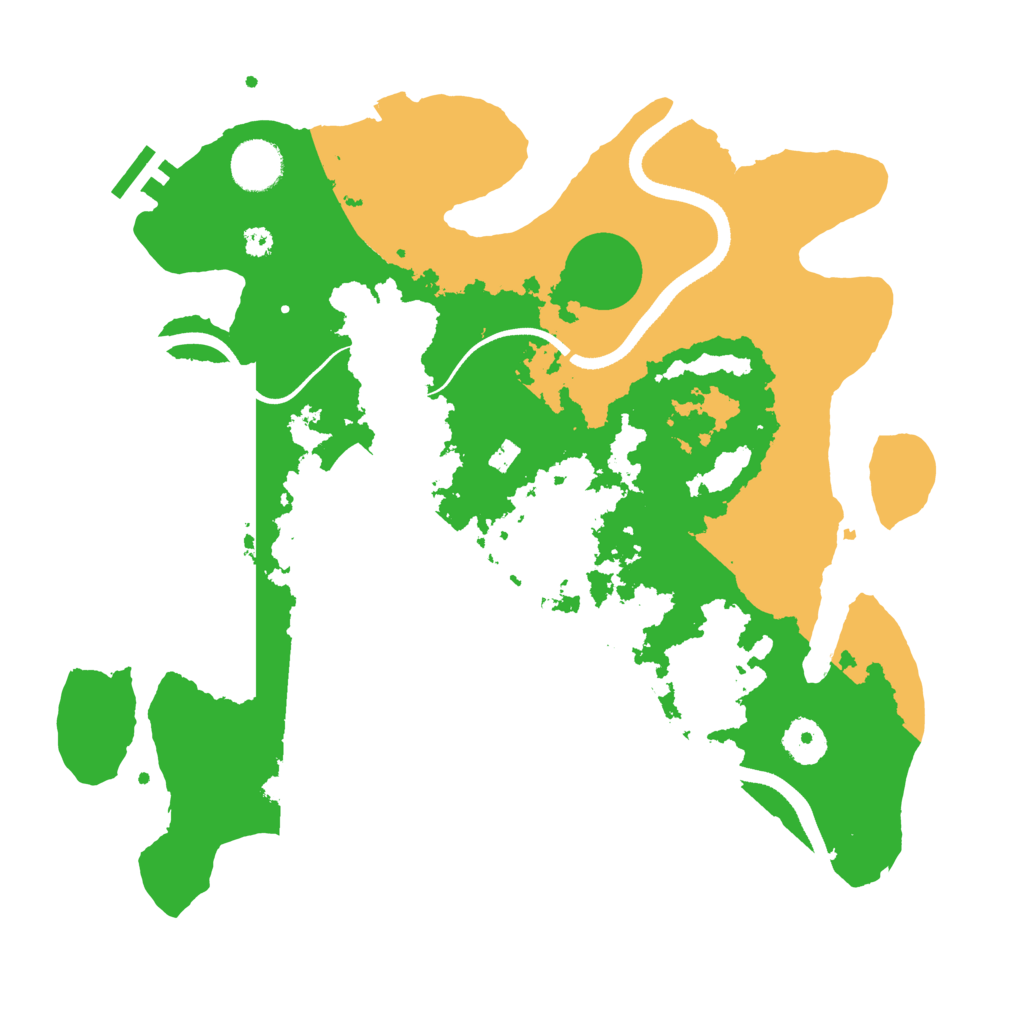 Biome Rust Map: Procedural Map, Size: 3500, Seed: 120257604