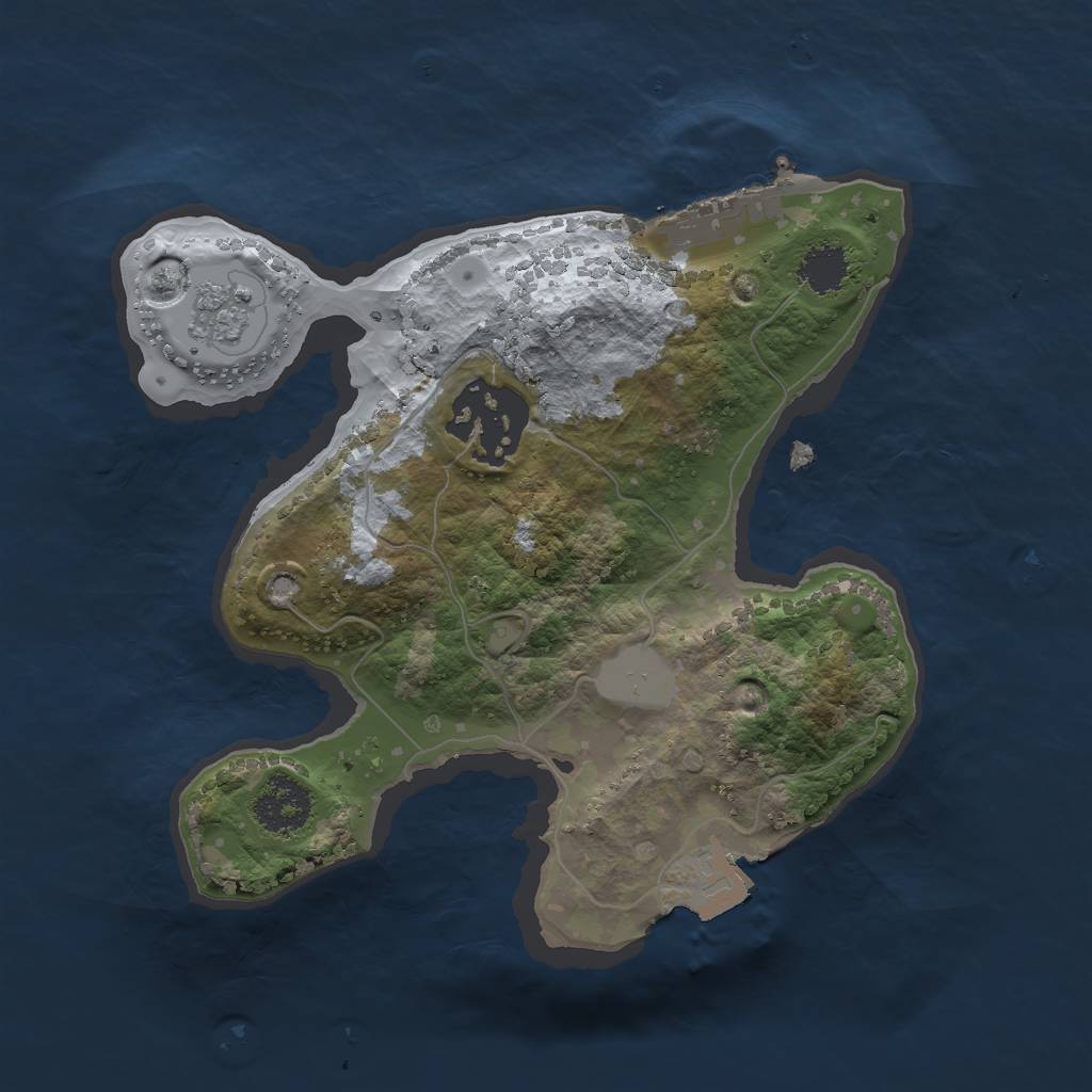 Rust Map: Procedural Map, Size: 2000, Seed: 19890909, 6 Monuments