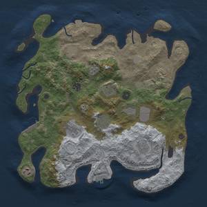 Thumbnail Rust Map: Procedural Map, Size: 3700, Seed: 576861435, 17 Monuments