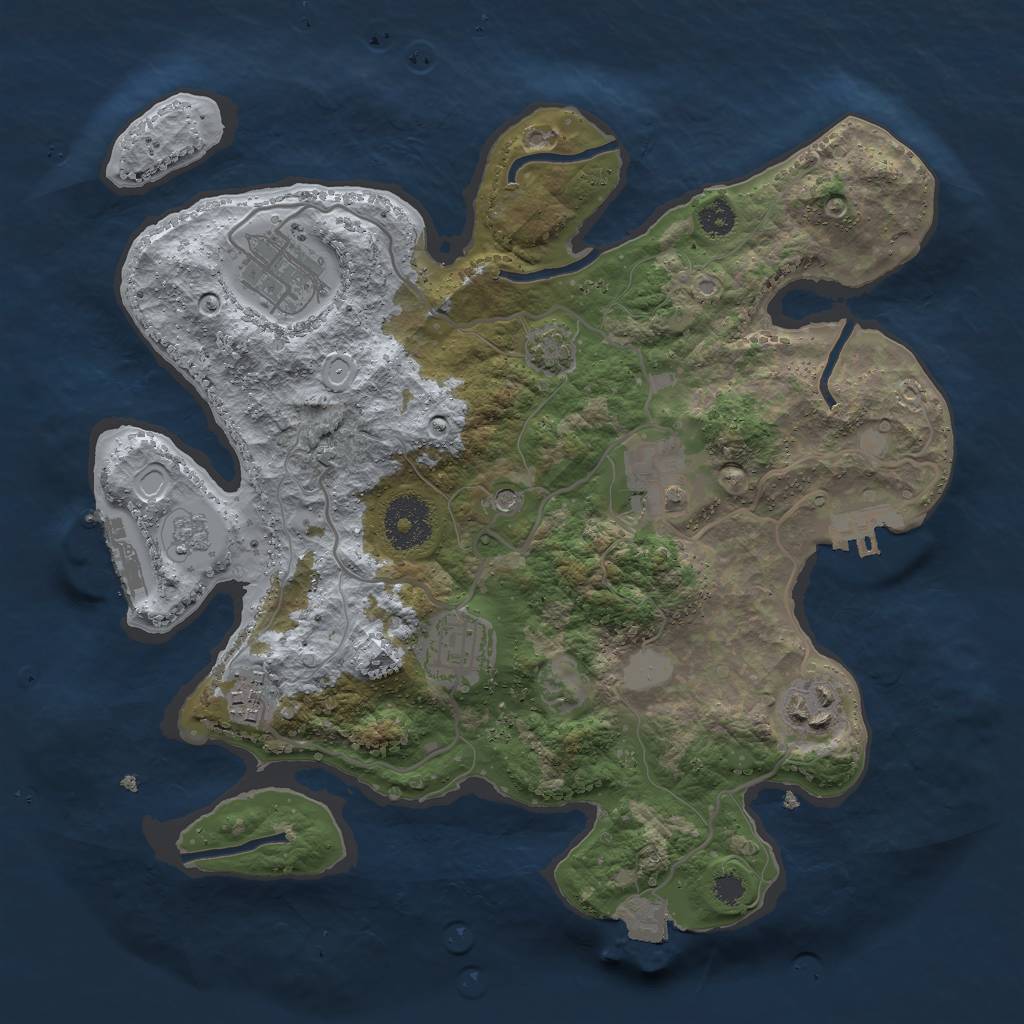 Rust Map: Procedural Map, Size: 3000, Seed: 1726307108, 13 Monuments