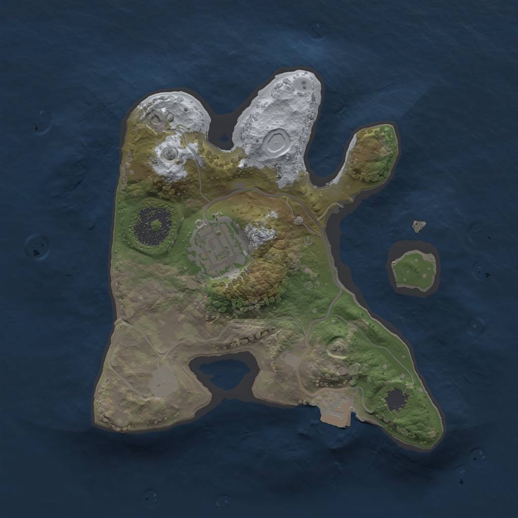 Rust Map: Procedural Map, Size: 2001, Seed: 1636182280, 4 Monuments