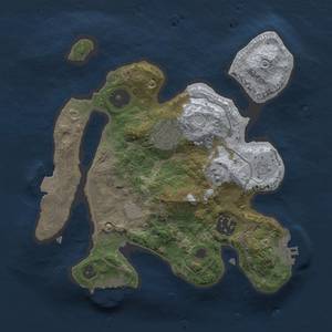 Thumbnail Rust Map: Procedural Map, Size: 2500, Seed: 208387073, 8 Monuments