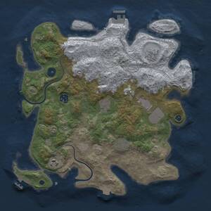 Thumbnail Rust Map: Procedural Map, Size: 3500, Seed: 602515868, 13 Monuments